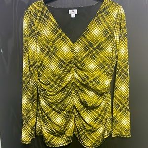 EUC Worthington Top Size Large Yellow Black